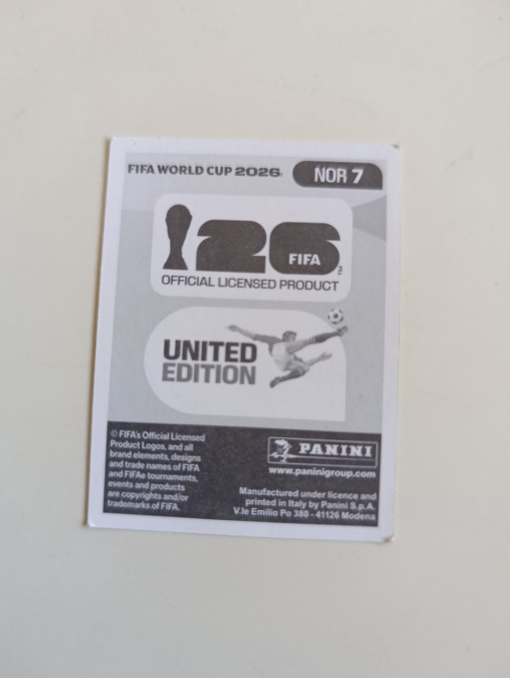 Panini Carte collezionabili: Panini World Cup 2026 NOR 7 – Nuovo (secondo la descrizione) da Lavey-Village venduto da pas_7xd2 1