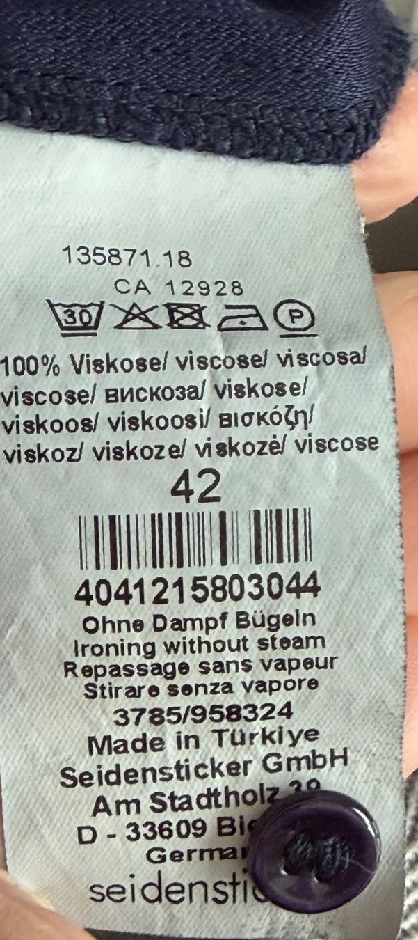 Camicette: Seidensticker Tunika Bluse blau Gr 42 – Usato da Nussbaumen AG venduto da normajeanbaker 3