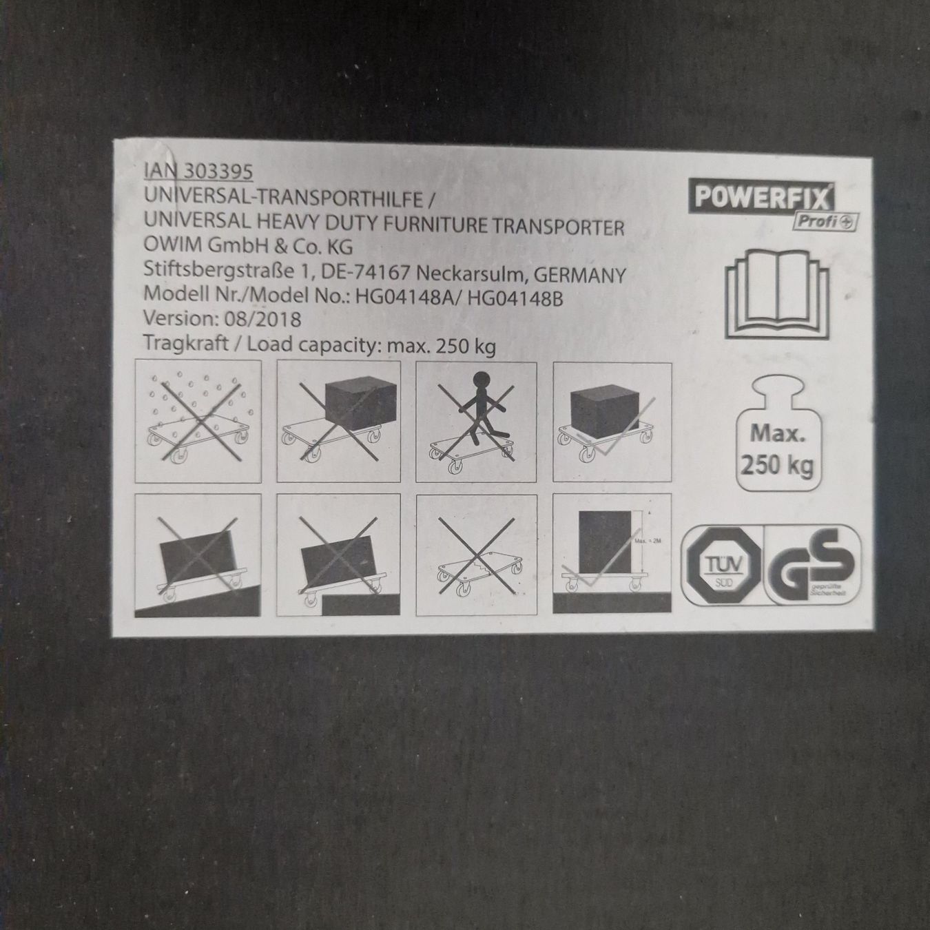 Altro per stoccaggio & trasporto: POWERFIX Möbelroller, Universal Transporthilfe – Usato da Rüschlikon venduto da -J05u3- 2