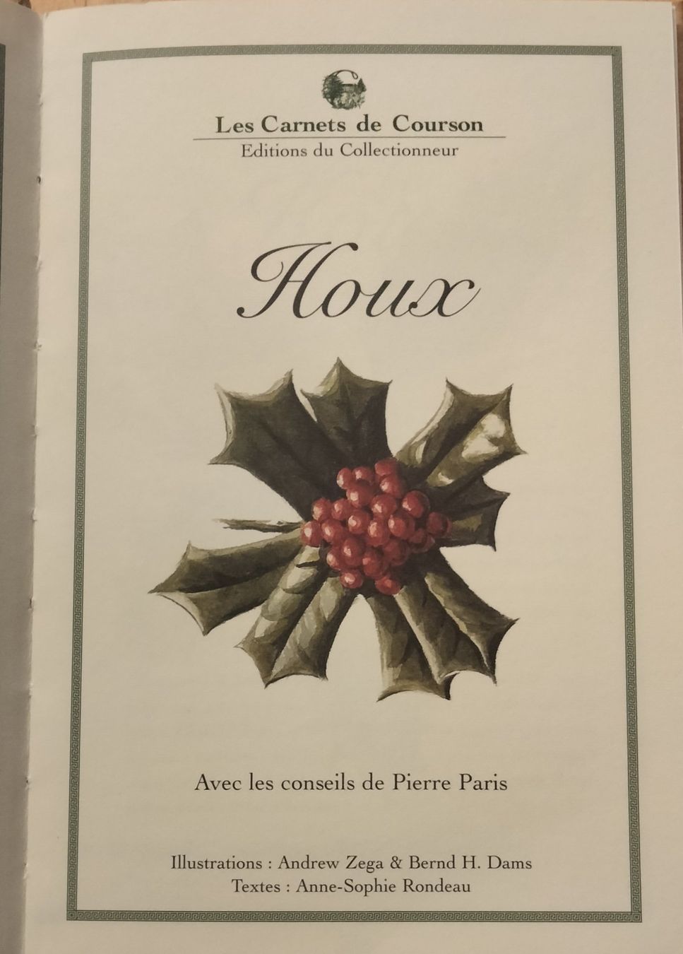 Bücher: "Houx - Les Carnets de Courson", neuwerti... – Neu (gemäss Beschreibung) aus Niederglatt ZH von Siegfried67 4