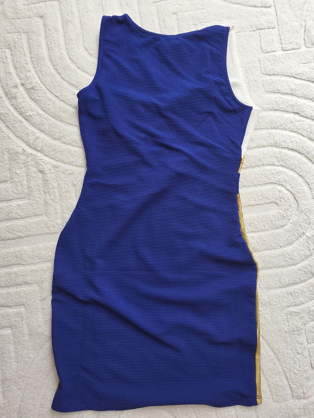 Vestiti: Robe d'été chic bleu et doré, taille S/M, neuve – Nuovo e nell'imballaggio originale da Neuchâtel venduto da mel_6m7r 1