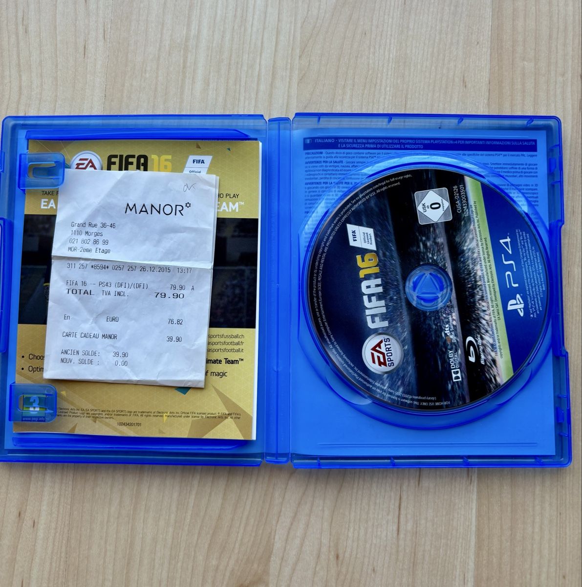 FIFA 16 PS4 (D’occasion) à Denens pour CHF 10 – avec livraison