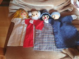 marionnettes tête en bois jeu