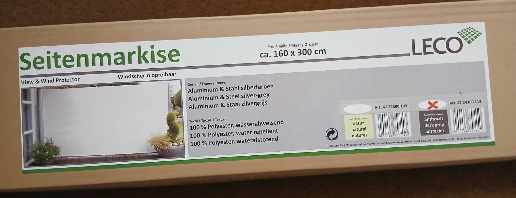 Tende: Seitenmarkise – Nuovo e nell'imballaggio originale da Sirnach venduto da Rkressig 1