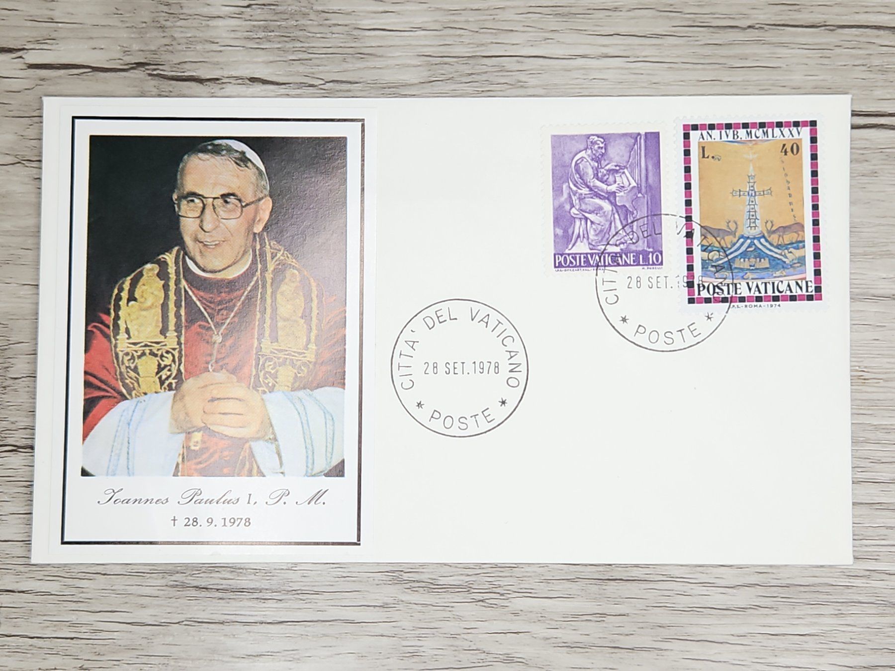 Tutti i francobolli: CL05 Enveloppe + Timbre Poste Vaticane 1978 – Usato da Cousset venduto da Patrick_Collections