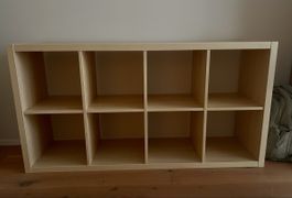 IKEA KALLAX Regal 2x4, helles Holz, guter Zustand