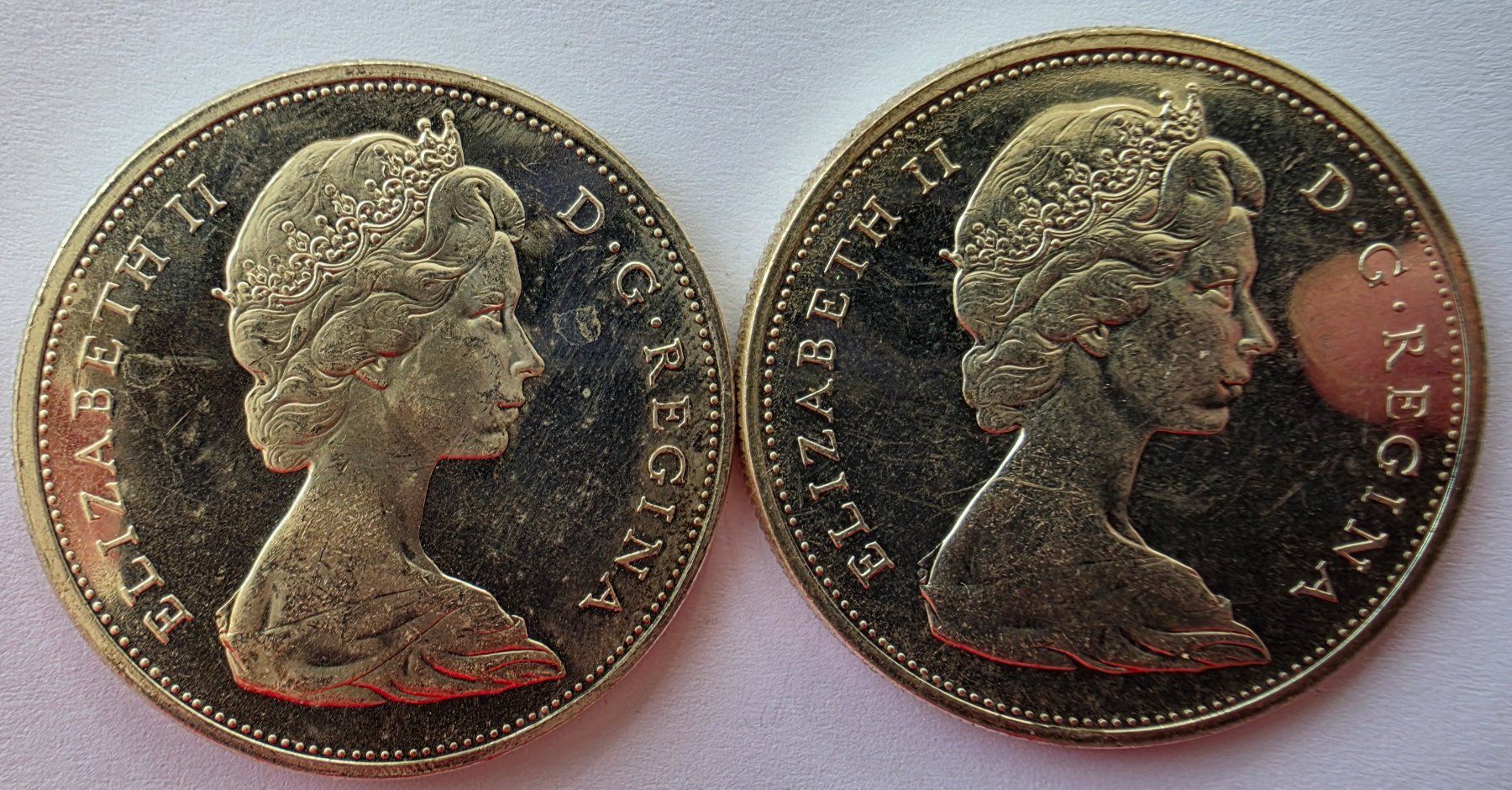 Tutti le monete: Canada lot de 2p. 2 X Dollars 1965 – Usato da Genève venduto da Numis-Magna 1