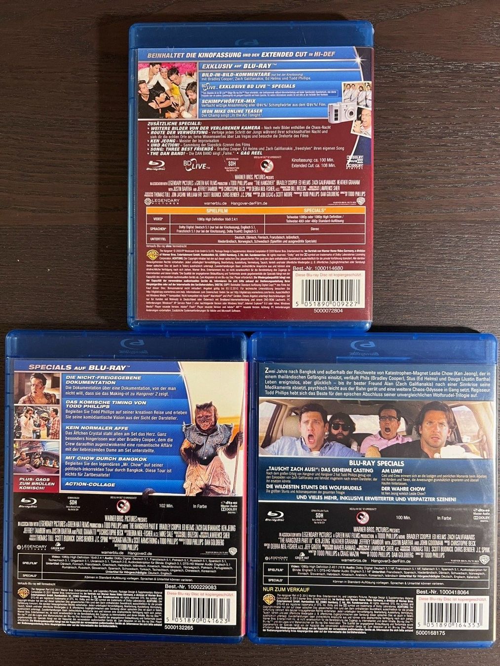Tutti i DVDs: Hangover - Teil 1 bis 3 – Usato da Zürich venduto da Blu-ray_ZH 1