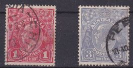 2 timbres AUSTRALIE 1924 obl.
