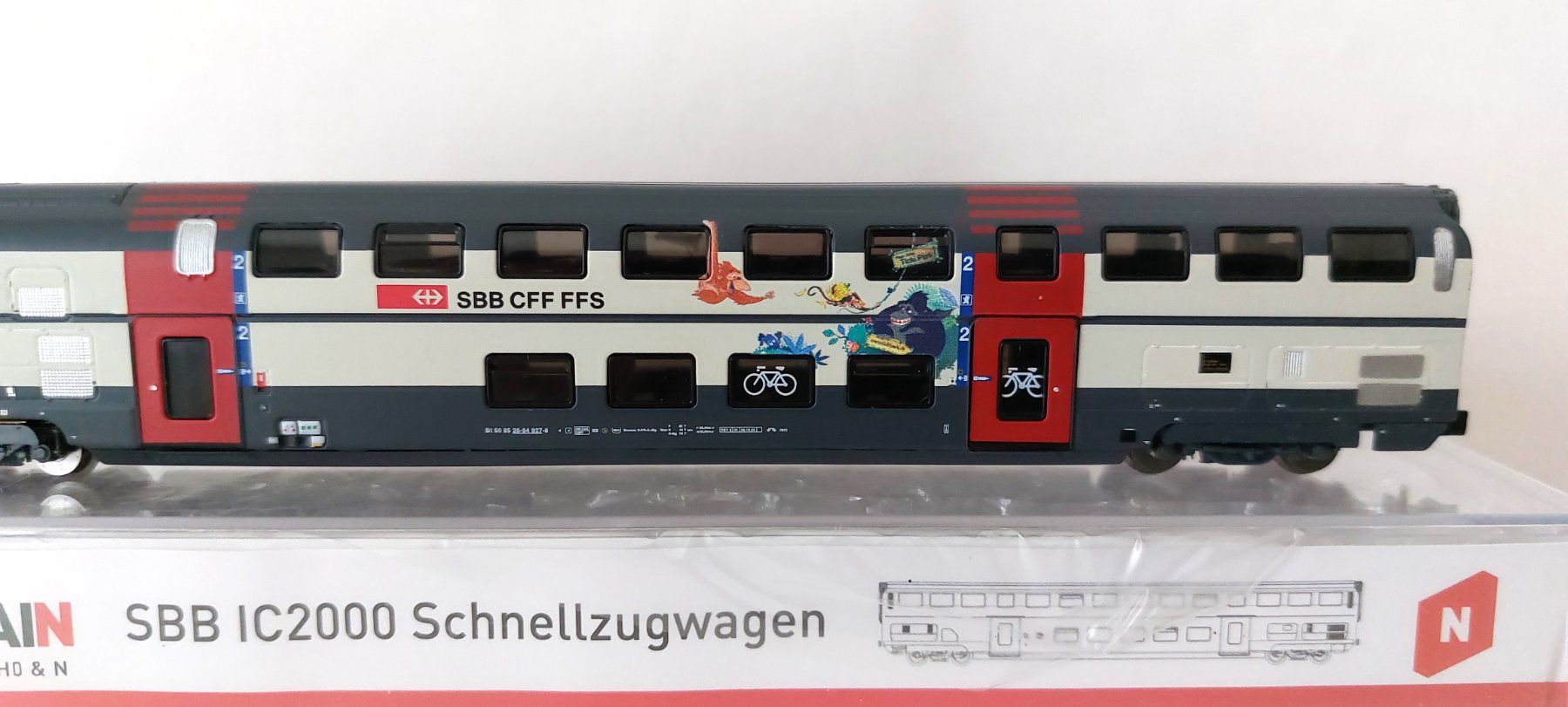 HOBBYTRAIN H25129 SBB IC2000Bt 2等制御車 HOBBYTRAIN H25129 SBB IC2000Bt 2等制御車