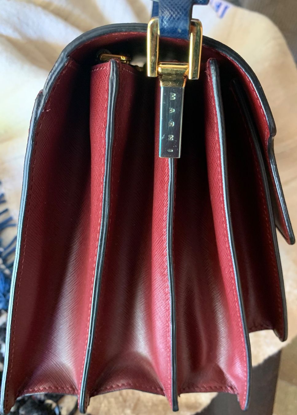 Marni Borse da donna: MARNI Trunk Large, bordeaux/bleu – Nuovo (secondo la descrizione) da Verbier venduto da eve_j6wp 5