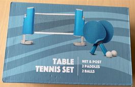 Tischtennis-Set: Netz, 2 Schläger, 2 Bälle – Top für Drau...