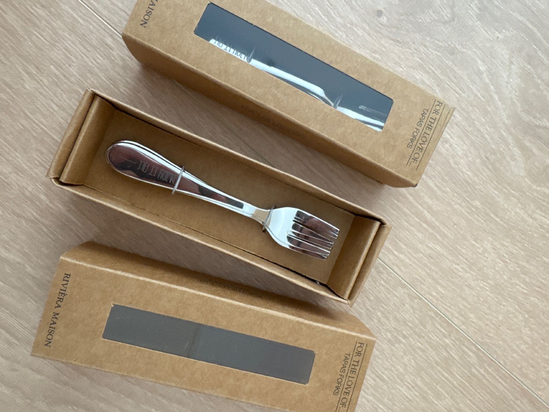 Forchette: Riviera Maison Tapas Gabeln 2er Set à 4Stück – Nuovo e nell'imballaggio originale da Huttwil venduto da J.sommer 1