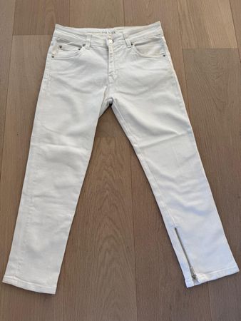 PRADA Jeans Damen weiss Reissverschluss Knöchel