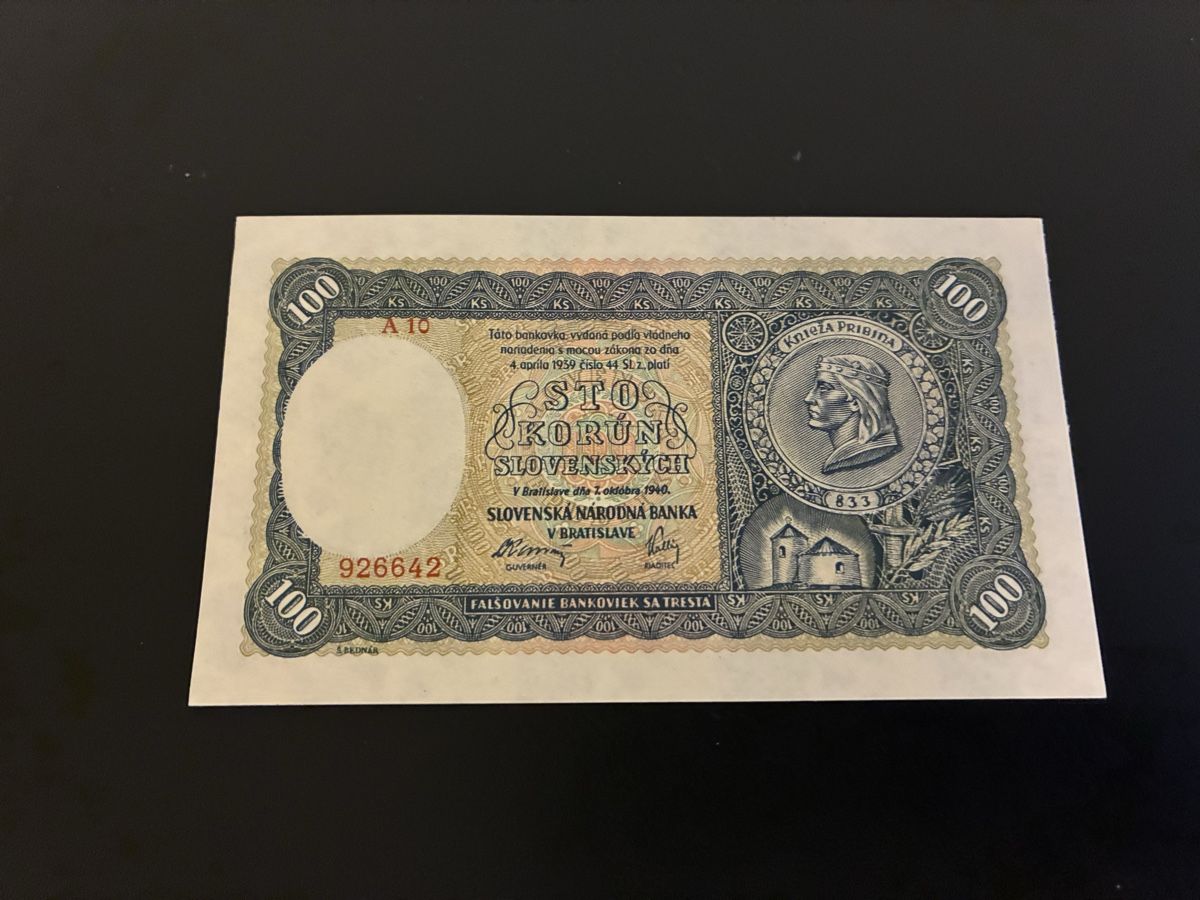 Banconote: 100 korun 1940 bankfrisch  – Nuovo (secondo la descrizione) da Dällikon venduto da Woldbanknoten