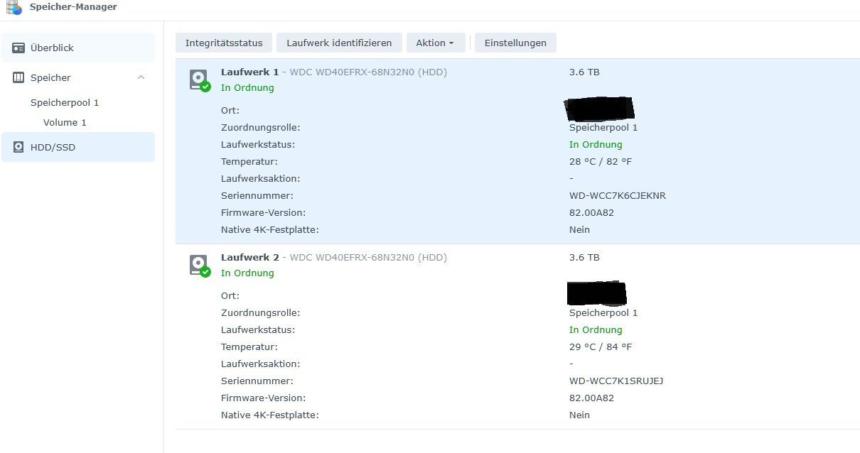 Synology PC: Synology DiskStation DS218 inkl. 8 TB Speicher – Usato da Menziken venduto da Columbus 6