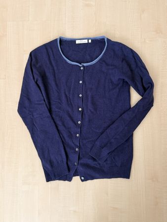 Vintage Delicate Love Blaue Strickjacke