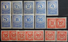 Österreich Porto Kat. 75-92 * 1920/21
