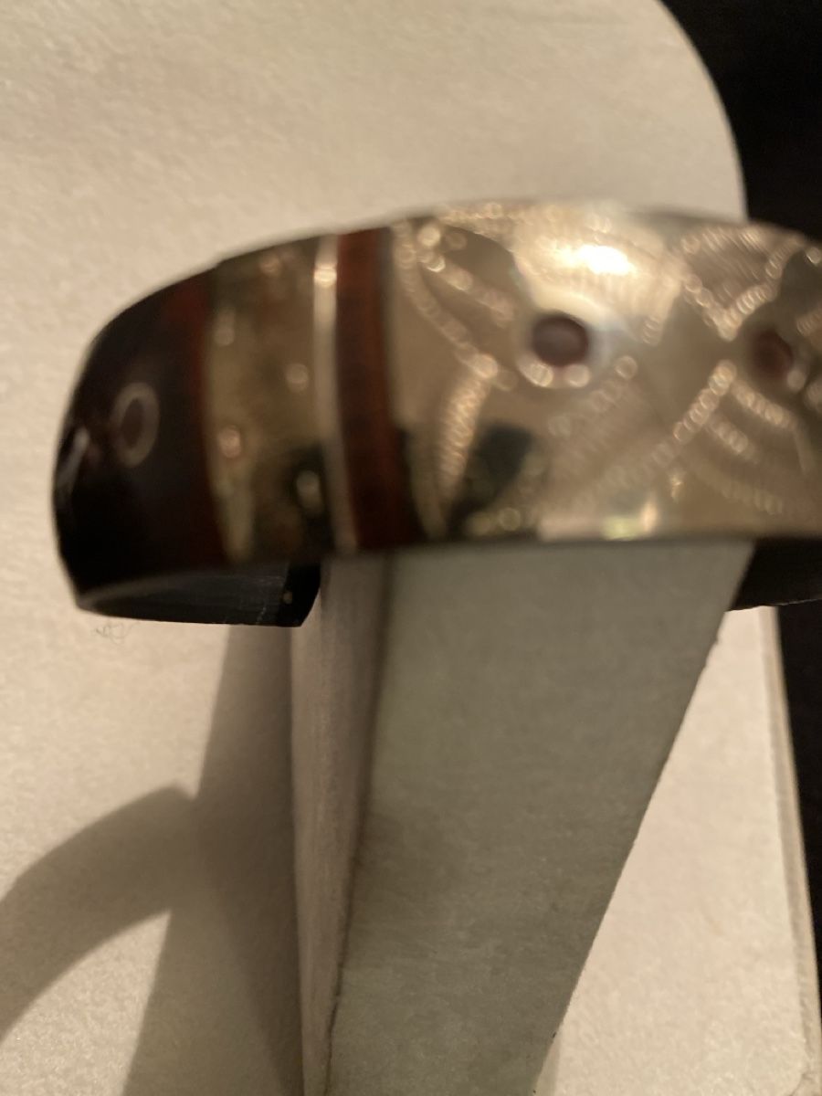 Armbänder & -reifen: Holz-Armreif mit Silbermuster, ein Hingucker im Sommer! – Gebraucht aus Dübendorf von cchiarello 1