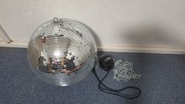 Spiegel-Discokugel 40 cm mit Scheinwerfer