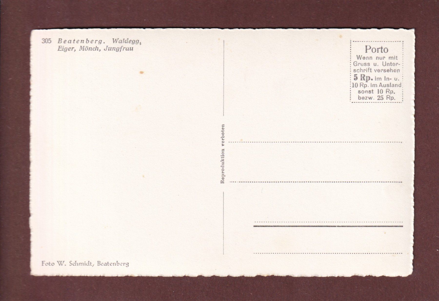 Cartoline postali: BEATENBERG - Waldegg – Usato da Pully venduto da nicecards-shop 1