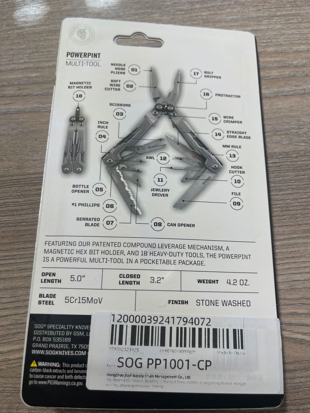 Tutti gli attrezzi: SOG Power Pint Mini Multitool + Bit-Set Neu! – Nuovo (secondo la descrizione) da Aesch BL venduto da CollectorsBest 2