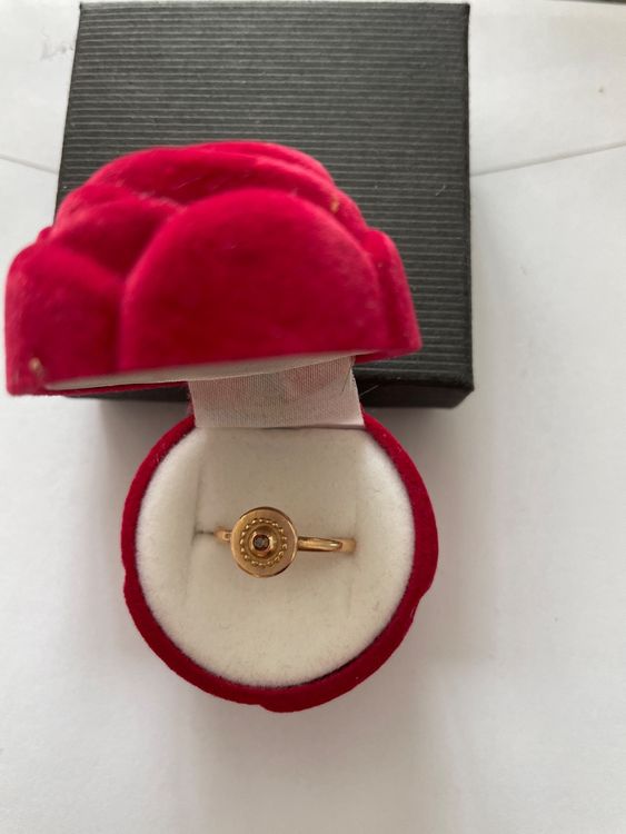 Rotgold Ring mit cognac Diamant | Kaufen auf Ricardo