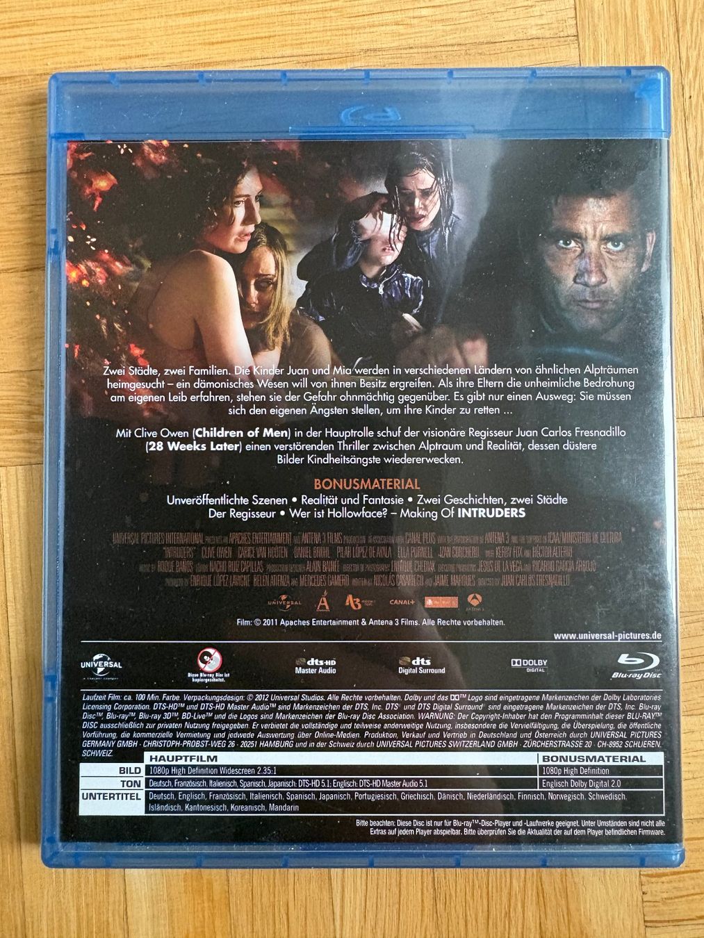Alle DVDs: Intruders (2011) - Blu-ray – Neu (gemäss Beschreibung) aus Zürich von Malcom 2