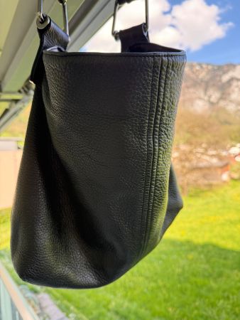 Navyboot Leder Tasche schwarz Hobo Bag Shoulder Bag