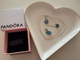 Pandora Charms - Elefant / Feder / Blaues Auge