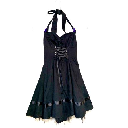Sommerkleid mit Schnürung – Gr UK10 EU38 Gothic Rockabilly