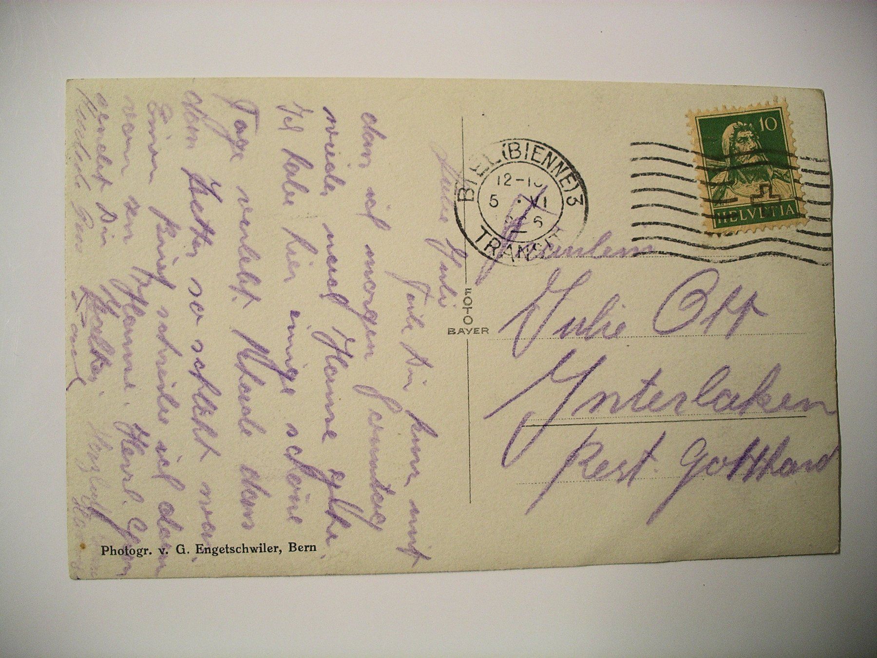 Cartoline postali: FotoAK  VINELZ – Usato da Oberhofen am Thunersee venduto da luuping99 1