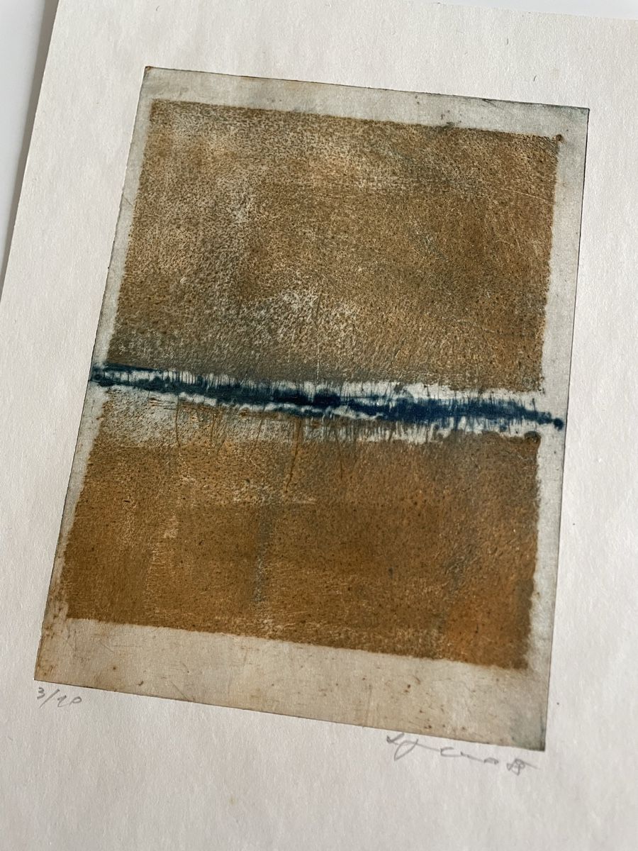Grafiken & Lithographien: Original signierter abstrakter Kunstdruck – Gebraucht aus Basel von Amechan. 5