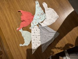 Lot de 6 bavoirs bébé/enfant en mousseline et coton - État n