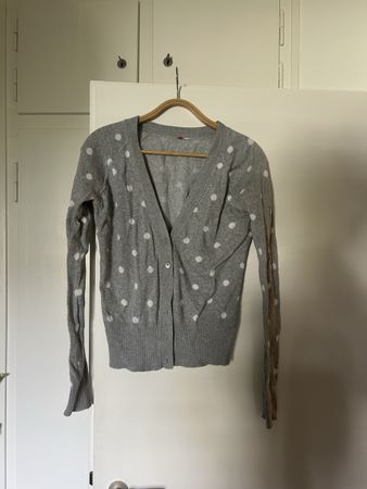 Grey polka dot cardigan