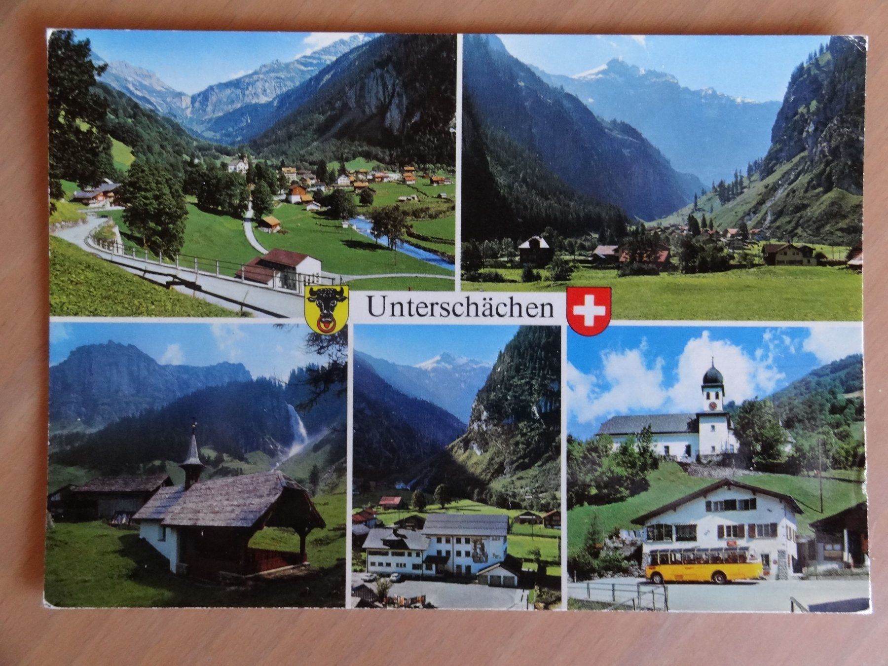 Cartoline postali: Unterschächen - 5 bild - Uri – Usato da St Léonard venduto da Riglin