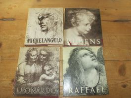 Kunstbücher Set: Michelangelo, Rubens, Leonardo, Raffael