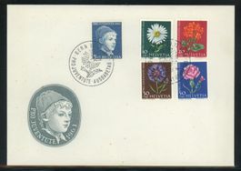 1963, FDC, Pro Juventute, 5, 30, 50 Rp. mit Leuchtstoff