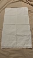 Vecchia federa in cotone bianco 70x40 cm