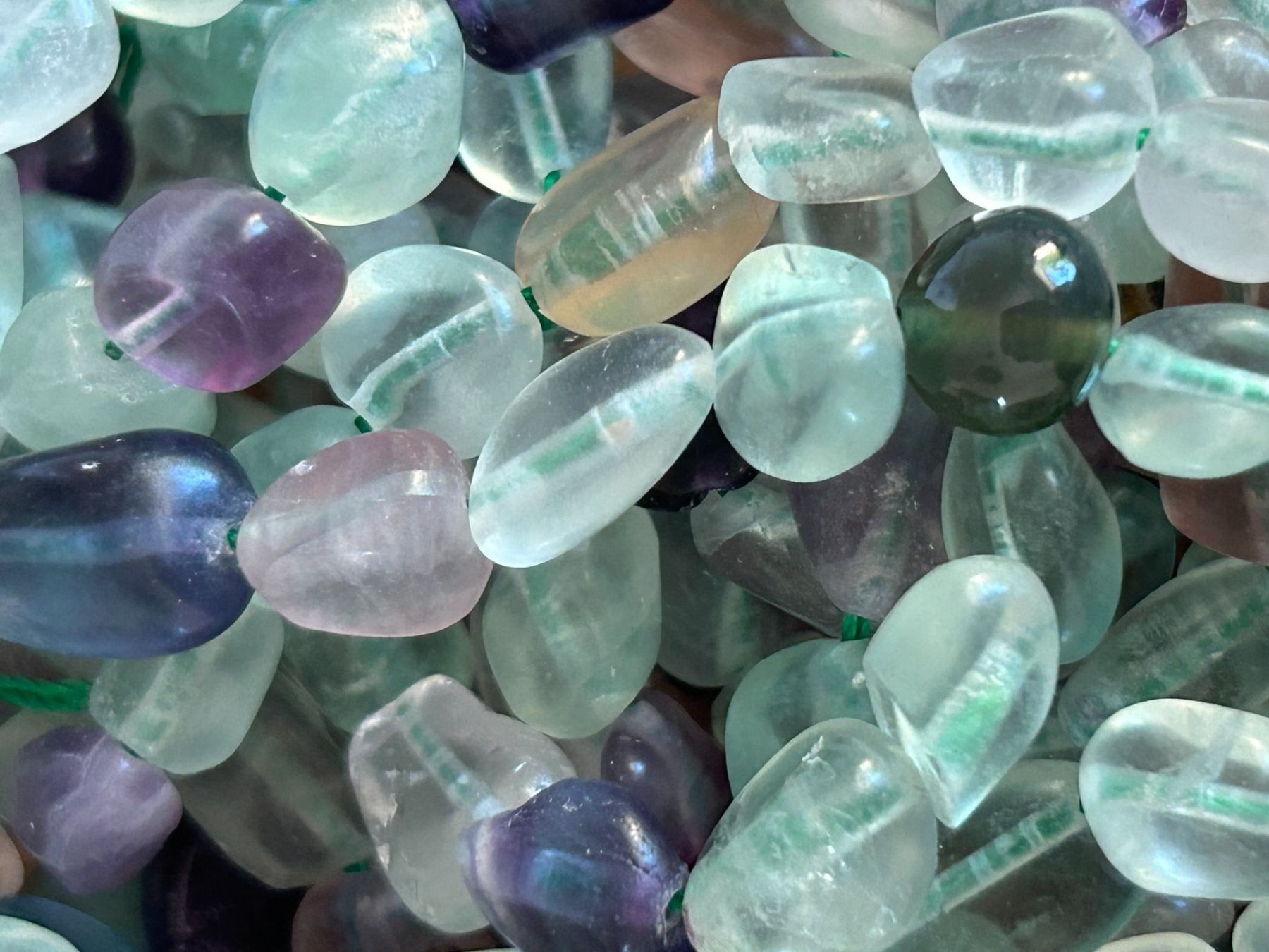 Edelsteine: Strang echte fluorit Nuggets 6-8 mm – Neu und originalverpackt aus Niederrohrdorf von Ytobi 2