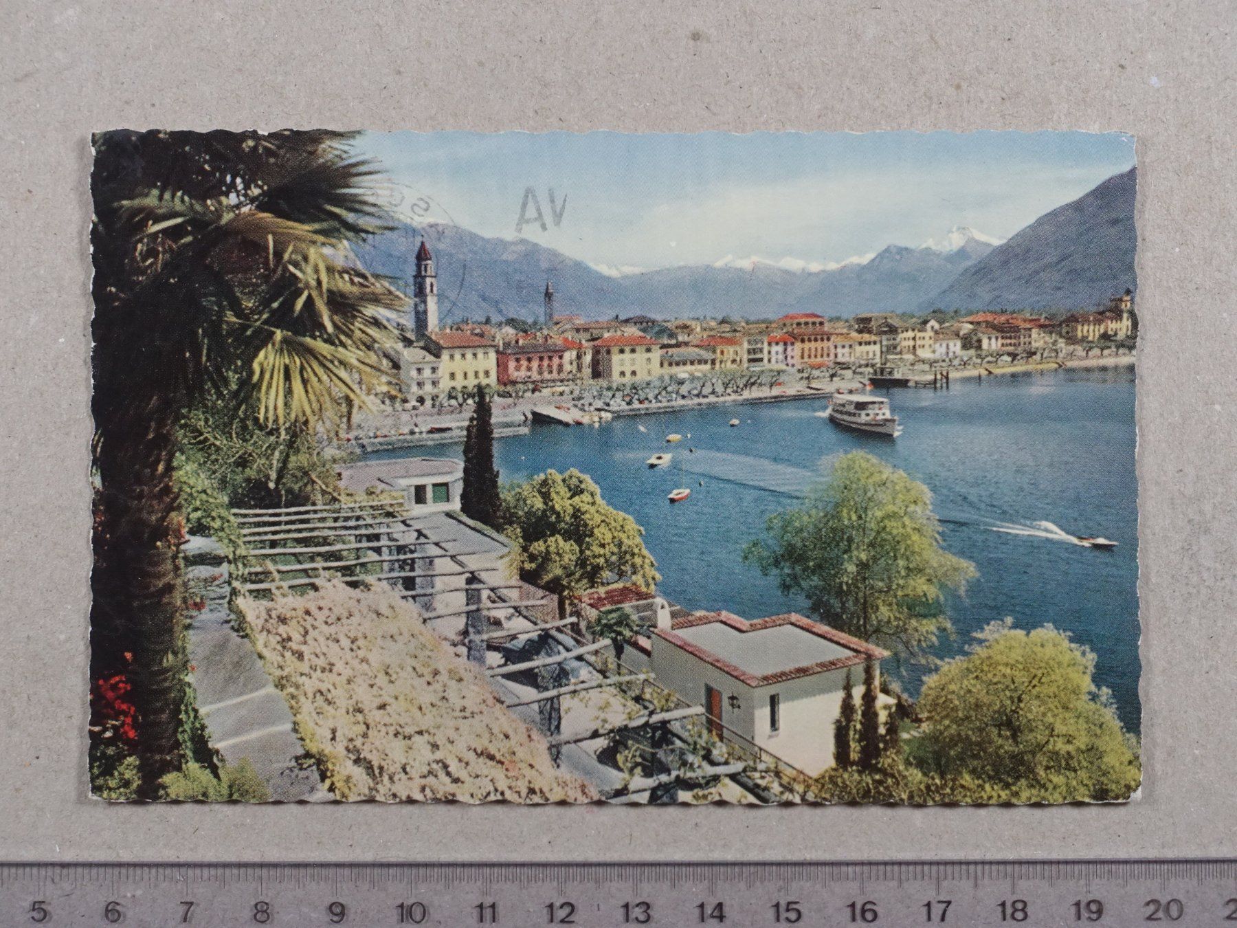Cartoline postali: Ascona, 1961, Schiff – Usato da Lenzburg venduto da fh1