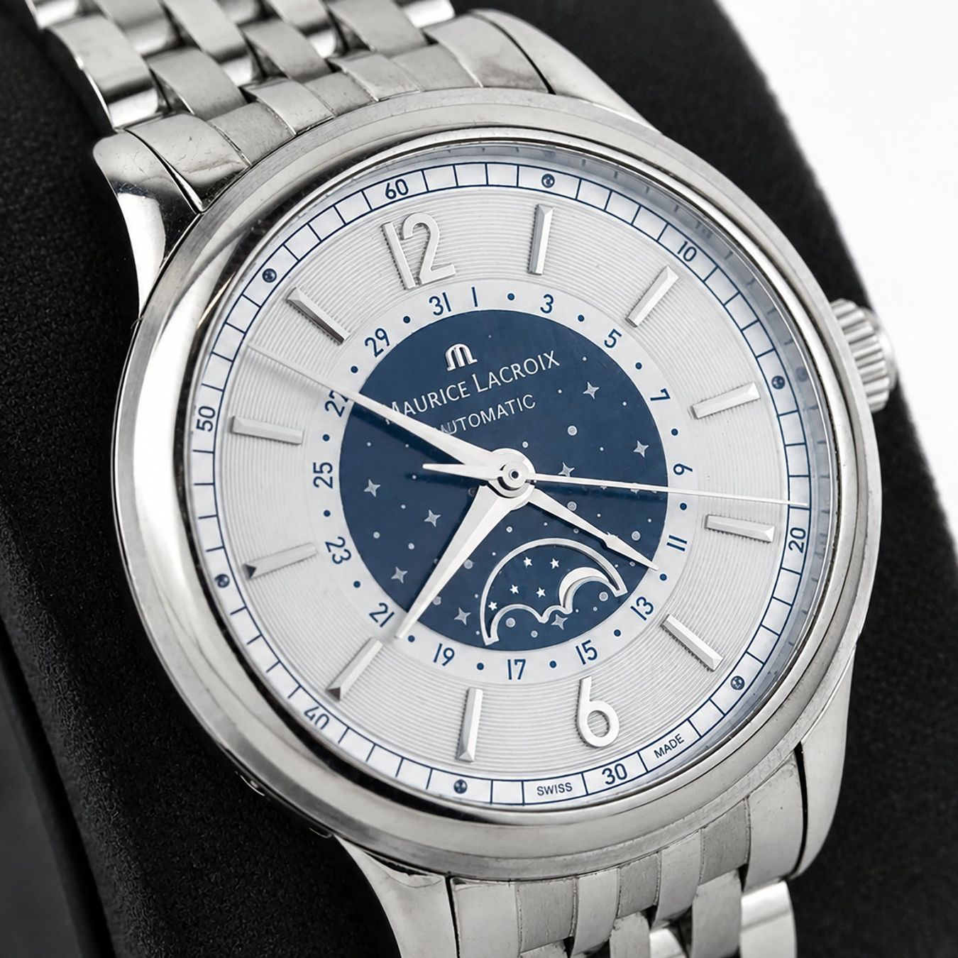 Maurice Lacroix Uhren: Maurice Lacroix Les Classiques Phase de Lune Automatic full – Gebraucht aus Lugano von Historianlugano 1