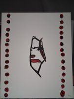 Bild Kunstwerk Abstrakt rotes Muster