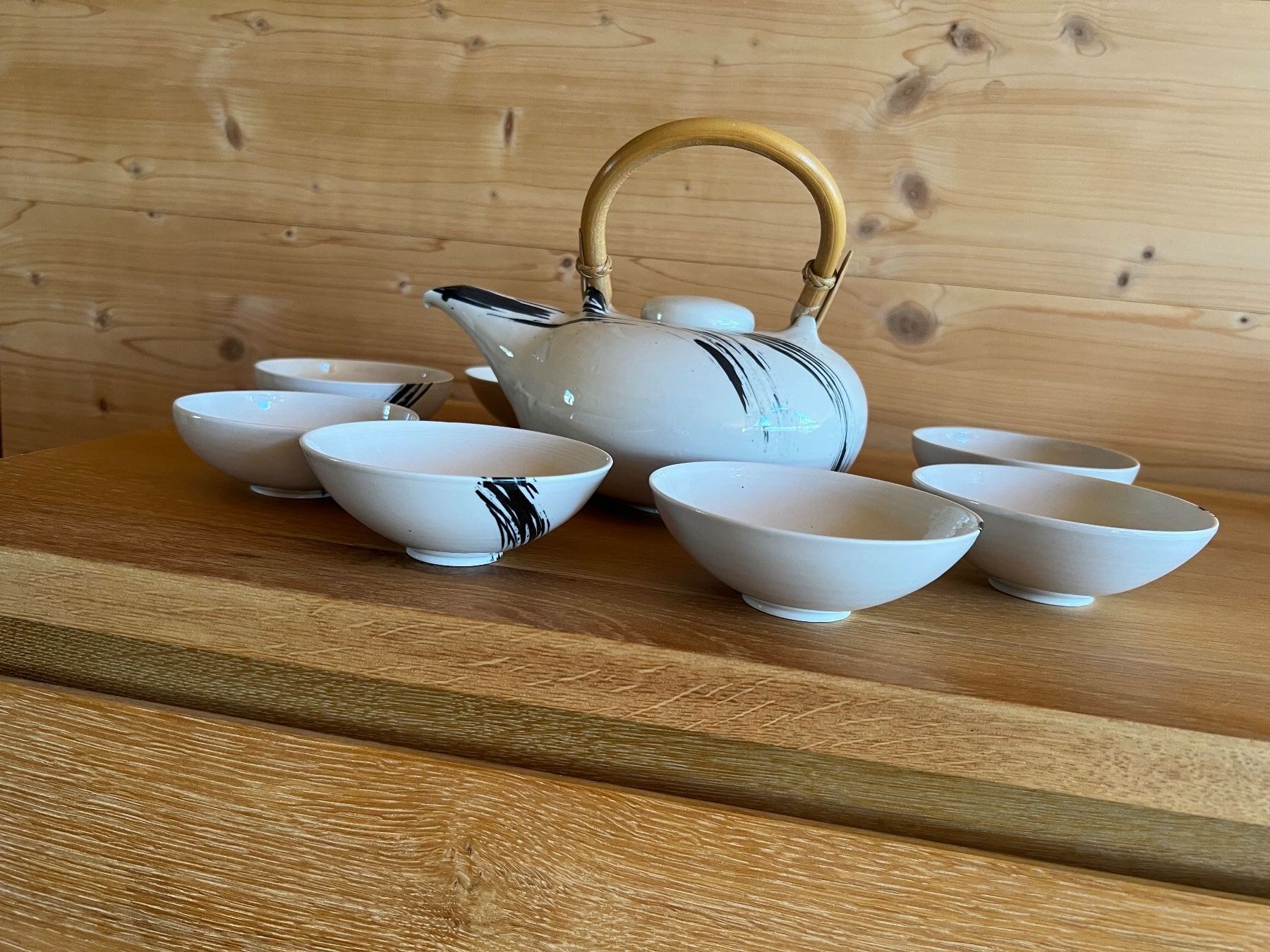 Set di piatti: Keramik Tee-Set, Teekanne mit 7 Schalen – Usato da Merzligen venduto da Paxi01 2