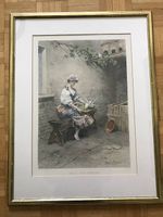 Bild "Mes Colombes" - Goldrahmen