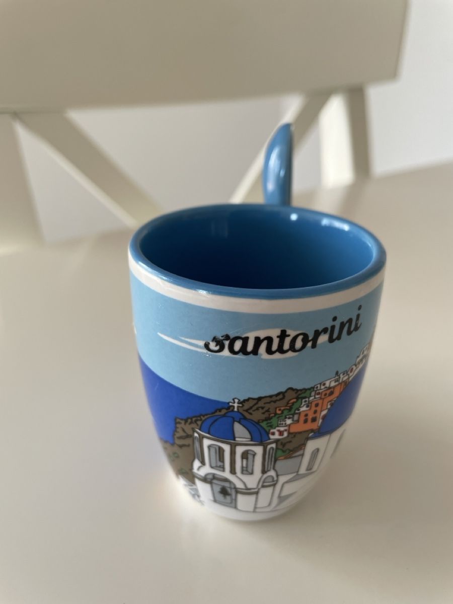 Tazze: 2 Santorini Espressotassen mit passenden Löffel – Usato da Koppigen venduto da BLUE_EYE7 3