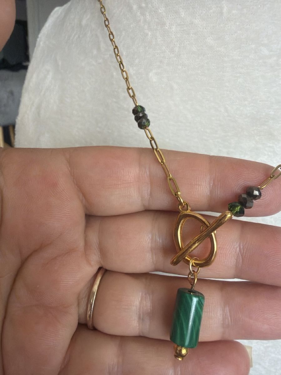 Ketten: Collier Doré Pendentif Vert Perles  Neuf – Neu (gemäss Beschreibung) aus Bouveret von dou_g8q7 1