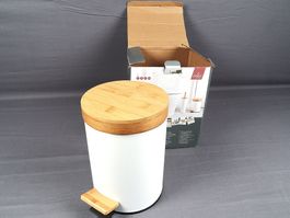 ZELLER Kosmetikeimer 3Liter Weiss/ Bambus