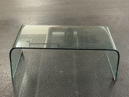 Glas Couchtisch ca 110x35 cm gebogen guter Zustand wie Fiam
