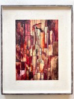 💚 SIGNIERT ÖL AUF PAPIER 💚 GEOMETRISCHE 🇨🇭 CH KUNST
